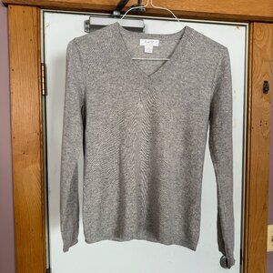 Grey 100% Cashmere Sweater, Size M